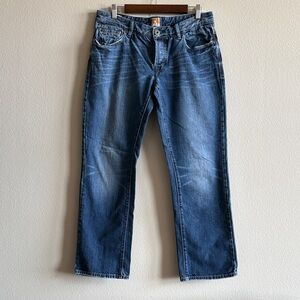 BOSS ORANGE Button-Fly Denim Jeans Medium Wash Mid Rise Pockets Size 34x30
